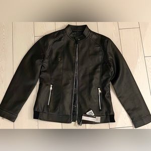 Ferrari F Collections- Made in Italy Faux leather womens jacket. Size Large. NWT